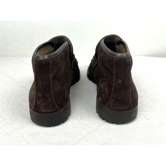 Gucci Brown Suede Ankle Horsebit Slip On Loafer Shoes Boots   Mens Size 9.5 - Picture 5 of 9